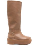 GIABORGHINI bottes Texan en cuir - Marron