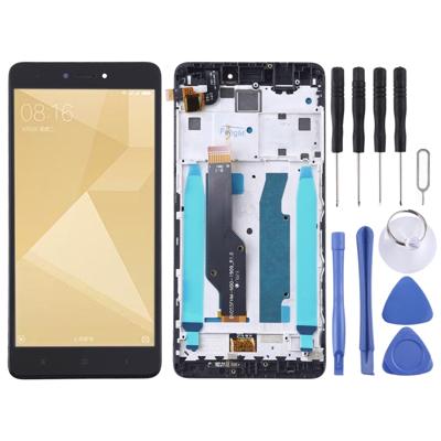 LCD-scherm en digitizer volledige assemblage met frame voor Xiaomi Redmi Note 4X (zwart)