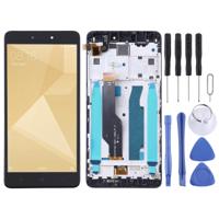 LCD-scherm en digitizer volledige assemblage met frame voor Xiaomi Redmi Note 4X (zwart)