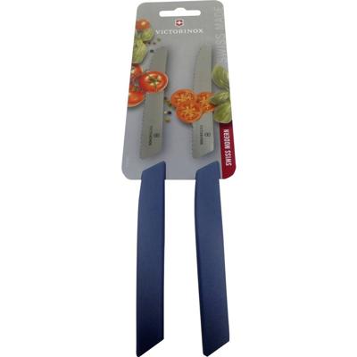 Victorinox 6.9006.11W2B Victorinox Swiss modern, tomaat mes, cornflower, 2 stuks Korenbloemblauw