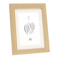 Deknudt Fotokader in eikkleur met passe-partout in gebroken wit 20x25 S66KH1