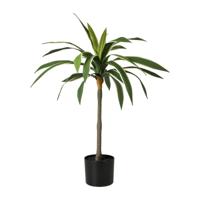 Kunstplant palm op lange steel - groen - ø15x90 cm