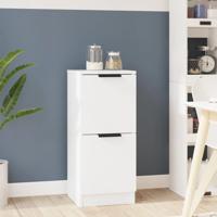 Dressoir 30x30x70 cm bewerkt hout wit - thumbnail
