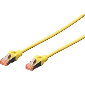 Digitus DK-1641-0025/Y RJ45 Netwerkkabel, patchkabel CAT 6 S/FTP 0.25 m Geel Vlambestendig, Snagless 1 stuk(s)