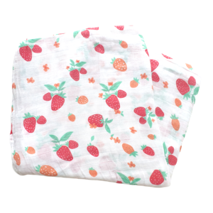 Swaddle hydrofiele doek - Aardbeien