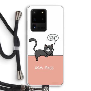 GSM poes: Samsung Galaxy S20 Ultra Transparant Hoesje met koord