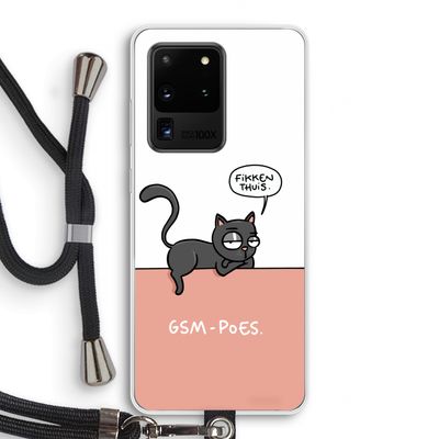 GSM poes: Samsung Galaxy S20 Ultra Transparant Hoesje met koord