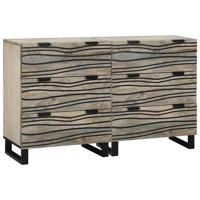 Dressoirs 2 pcs Wit 60 x 33.5 x 75 cm massief mangohout