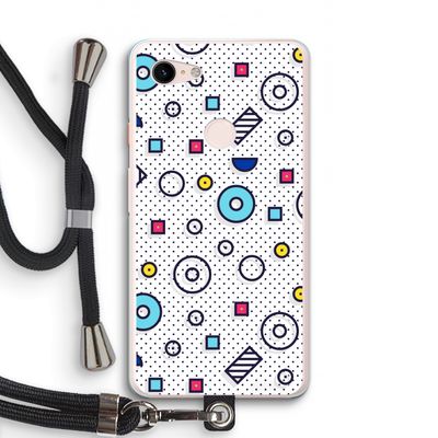 8-bit N°9: Pixel 3 XL Transparant Hoesje met koord