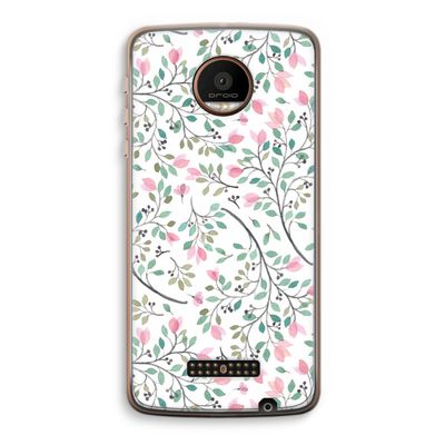 Sierlijke bloemen: Motorola Moto Z Force Transparant Hoesje
