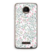 Sierlijke bloemen: Motorola Moto Z Force Transparant Hoesje
