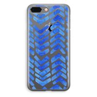 Blauwe pijlen: iPhone 8 Plus Transparant Hoesje