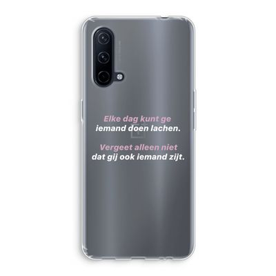gij zijt ook iemand: OnePlus Nord CE 5G Transparant Hoesje