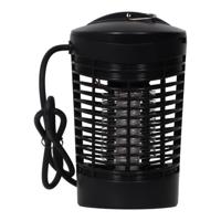 Luance elektrische insectenlamp - zwart - D9 x H20 cm - met snoer - neonlamp