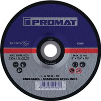 Promat Doorslijpschijf | RVS | D115x1,5mm recht | RVS | gat 22,23 mm - 4000841243 4000841243