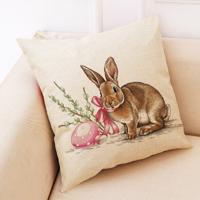 Easter Bunny eieren patroon kussen auto bankhoofdkussen grootte: 45 x 45cm