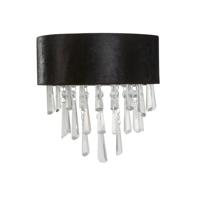 Searchlight Wandlamp Glamour zwart met chroom 50818-2BK - thumbnail