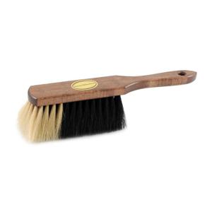 Stoffer/handveger zacht - hout - met zwart paardenhaar - 29 cm