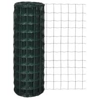 VidaXL Euro hek 10x0,8 m staal groen