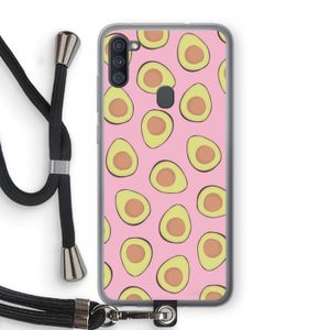 Dancing avocados: Samsung Galaxy A11 Transparant Hoesje met koord