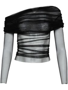 Christopher Esber Veiled silk top - Noir