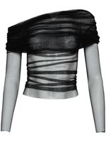 Christopher Esber Veiled silk top - Noir - thumbnail