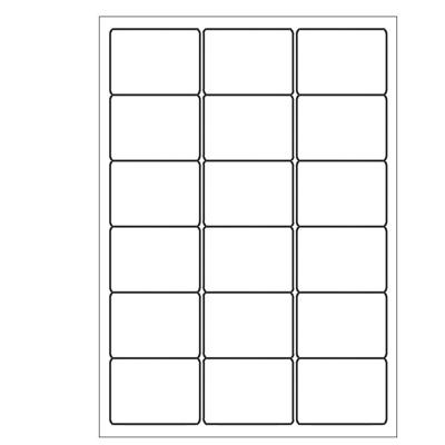 A4 etiketten 63,5 x 46,6 mm wit 100 vel Sorex