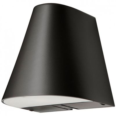 LED up en downlight zwart dimbaar met twee stopcontacten 18W 3000K 230V