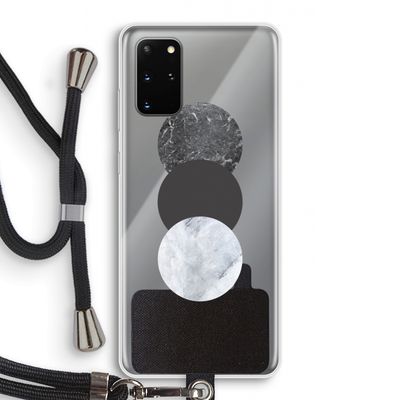 Marmeren cirkels: Samsung Galaxy S20 Plus Transparant Hoesje met koord
