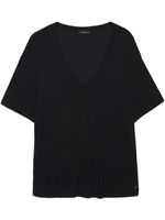 ANINE BING Vale V-neck T-Shirt - Noir