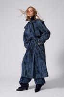 Verlopen denim trenchcoat - BLUE - S