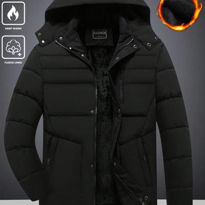 Bon&Bon Homme Men's Black Hooded Puffer Coat - Winter Padded Jacket Black / XS