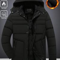 Bon&Bon Homme Men's Black Hooded Puffer Coat - Winter Padded Jacket Black / XS