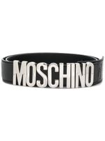 Moschino ceinture à plaque logo - Noir