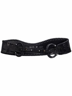 Gianfranco Ferré Pre-Owned ceinture à motif embossé (années 1990) - Bleu