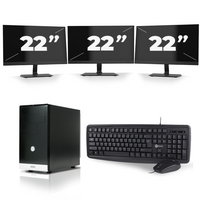 Gigabyte GZ-M1 Micro Tower - Intel Core i5-3e Generatie - 8GB RAM - 256GB SSD - Windows 10 + 3x 22 inch Monitor Gigabyte GZ-M1 Micro Tower - Intel Core i5-3e Generatie - 8GB RAM - 256GB SSD - Windows 10 + 3x 22 inch Monitor