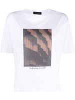 Fabiana Filippi t-shirt en coton à imprimé graphique - Blanc - thumbnail