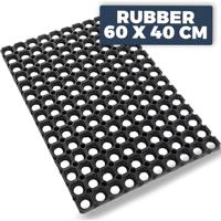 Deurmat buiten ringmat rubber - 60 x 40 cm - Pasper deurmatten - thumbnail