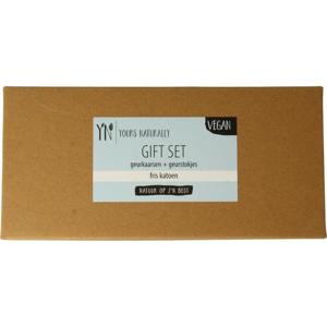 Giftset 2 geurkaars&1x geurstokjes fris katoen