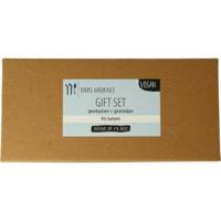 Giftset 2 geurkaars&1x geurstokjes fris katoen