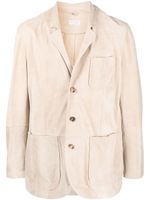 Brunello Cucinelli veste en cuir à boutonnière - Tons neutres Brunello Cucinelli veste en cuir à boutonnière - Tons neutres