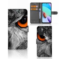 Xiaomi Redmi 10 | Telefoonhoesje | Met pasjeshouder | Uil