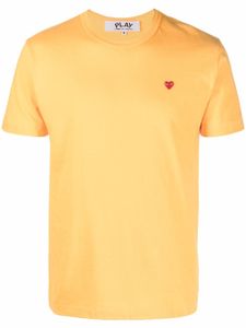 Comme Des Garçons Play logo-patch short-sleeve T-shirt - Orange