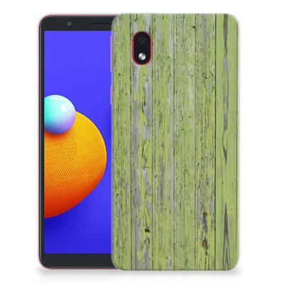 Samsung Galaxy A01 Core | Bumper Hoesje | Green Wood