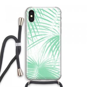Palmbladeren: iPhone XS Max Transparant Hoesje met koord