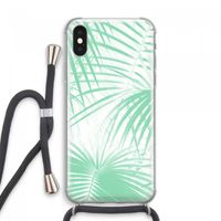 Palmbladeren: iPhone XS Max Transparant Hoesje met koord