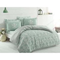 Beddengoedset - 1 dekbedovertrek 220 x 240 cm + 2 kussenslopen 60 x 60 cm - 65% katoen, 35% polyester - Groen