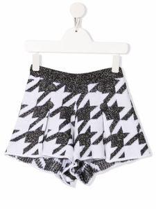 Simonetta short ample à motif pied-de-poule - Noir