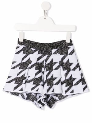 Simonetta short ample à motif pied-de-poule - Noir