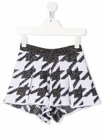 Simonetta short ample à motif pied-de-poule - Noir